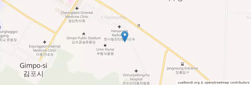 Mapa de ubicacion de 조은의원 en 韩国/南韓, 京畿道, 金浦市.