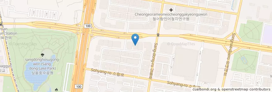 Mapa de ubicacion de 서울여성병원 부천점 en Zuid-Korea, Gyeonggi-Do, 부천시.