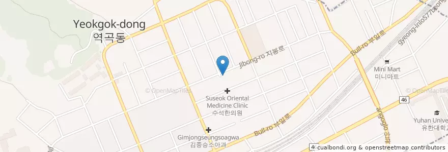 Mapa de ubicacion de 허경한의원 en 대한민국, 경기도, 부천시.