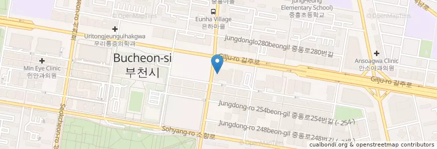 Mapa de ubicacion de 김양래휴정신과의원 en 大韓民国, 京畿道, 富川市.
