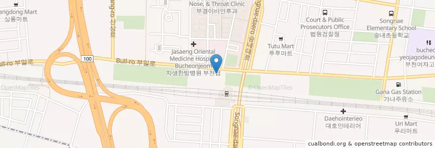 Mapa de ubicacion de 프라임산부인과 en Corea Del Sur, Gyeonggi, 부천시.