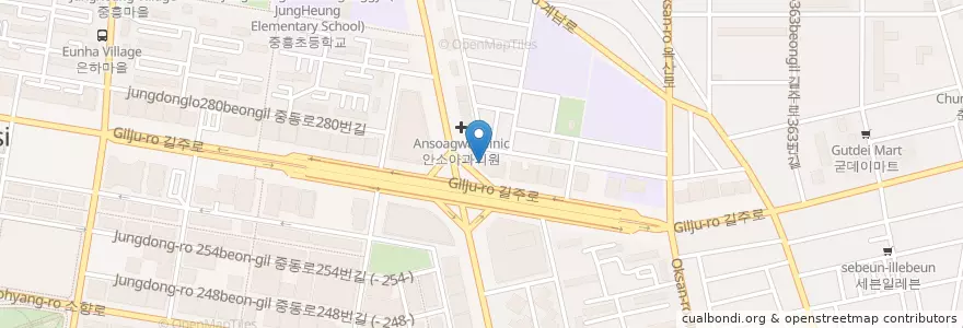 Mapa de ubicacion de 예사랑실버정신과의원 en Corea Del Sur, Gyeonggi, 부천시.