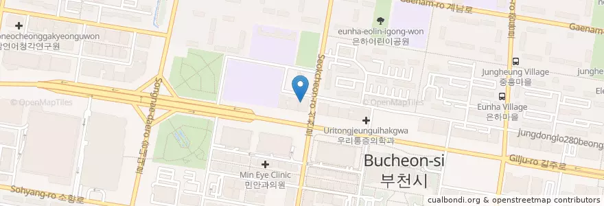 Mapa de ubicacion de 다올한의원 부천점 en Güney Kore, 경기도, 부천시.