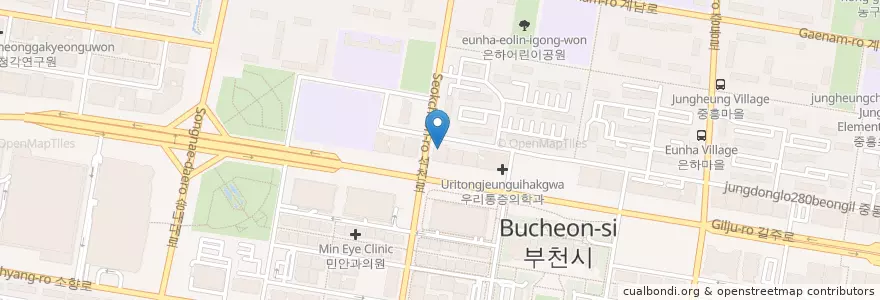 Mapa de ubicacion de 명성한의원 en 韩国/南韓, 京畿道, 富川市.