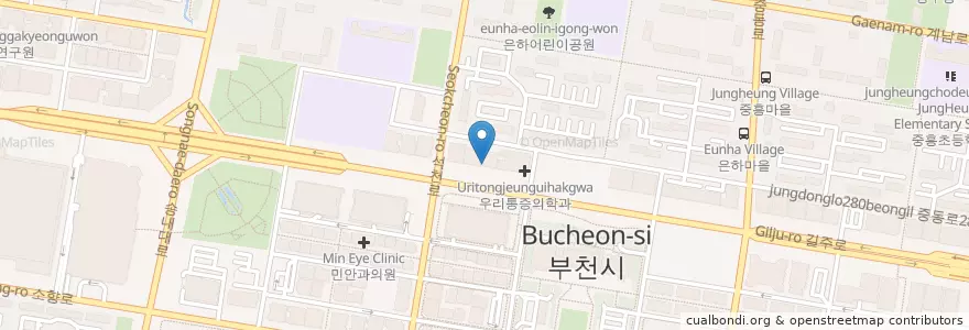 Mapa de ubicacion de 젠 성형외과 en Korea Selatan, Gyeonggi, 부천시.
