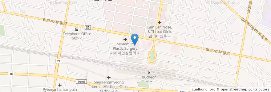 Mapa de ubicacion de 에피오네메디의원 en Südkorea, Gyeonggi-Do, 부천시.