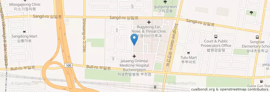 Mapa de ubicacion de 이화언어병리연구소 en Korea Selatan, Gyeonggi, 부천시.