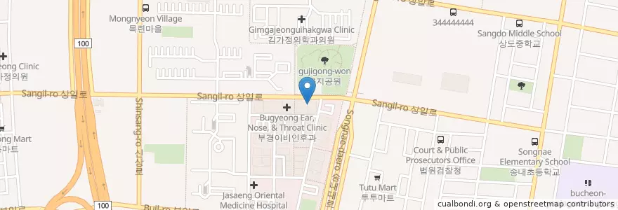 Mapa de ubicacion de 윤인지심리발달센터 en 大韓民国, 京畿道, 富川市.