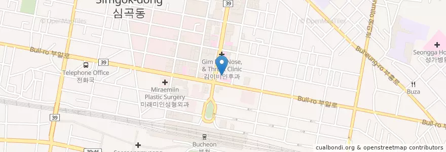 Mapa de ubicacion de Yuaeni Dermatologic Urology en South Korea, Gyeonggi-Do, Bucheon-Si.