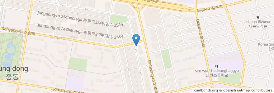 Mapa de ubicacion de 피브로한의원 부천점 en 韩国/南韓, 京畿道, 富川市.