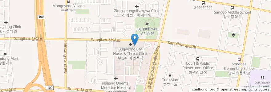 Mapa de ubicacion de 서울앤치과 en Corée Du Sud, Gyeonggi, 부천시.