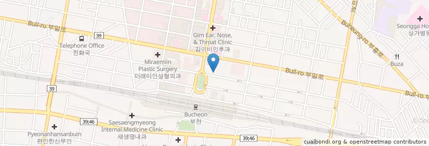 Mapa de ubicacion de 도곡한의원 en Corea Del Sud, Gyeonggi, 부천시.