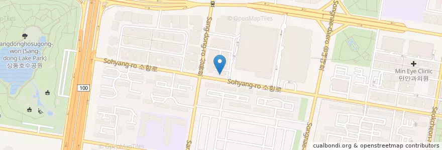 Mapa de ubicacion de Sangdong Orthopedics Clinic en South Korea, Gyeonggi-Do, Bucheon-Si.