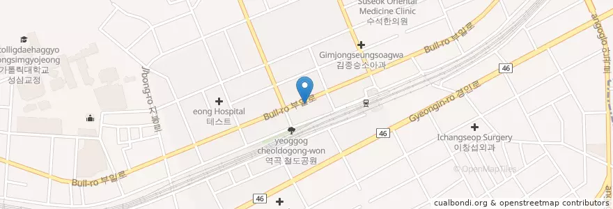 Mapa de ubicacion de 임혜영치과의원 en كوريا الجنوبية, 경기도, 부천시.