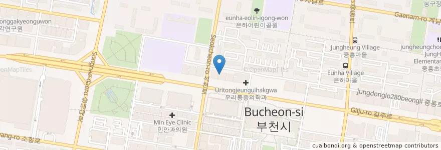 Mapa de ubicacion de 부천우방외과 en Zuid-Korea, Gyeonggi-Do, 부천시.