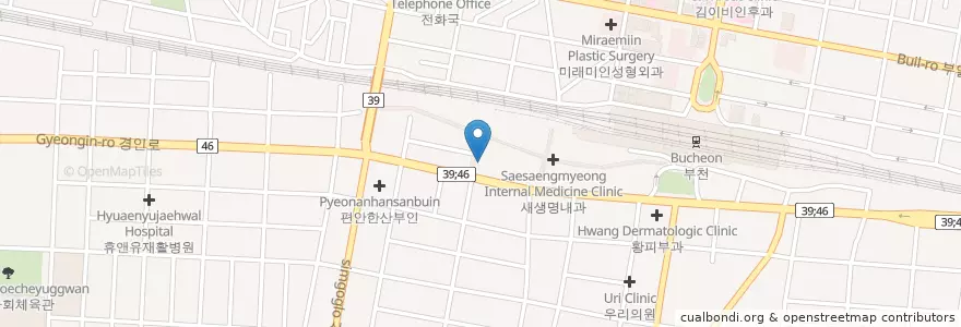 Mapa de ubicacion de 우리들정형외과 en Corea Del Sur, Gyeonggi, 부천시.