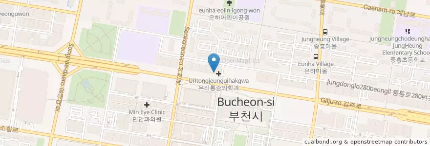 Mapa de ubicacion de CCL의원 비만클리닉 en 대한민국, 경기도, 부천시.