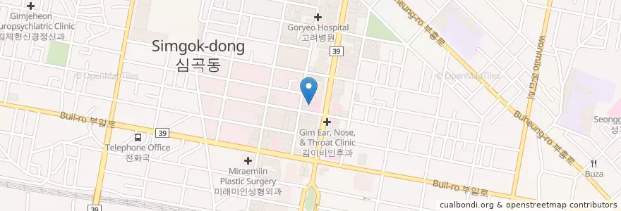 Mapa de ubicacion de 서인석소아과의원 en Республика Корея, Кёнгидо, 부천시.