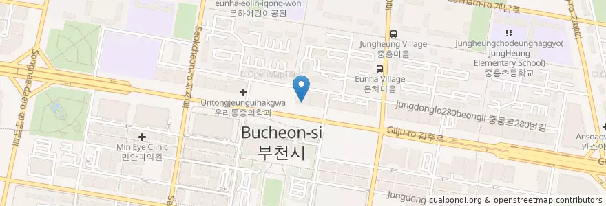 Mapa de ubicacion de 경인외과의원 en 대한민국, 경기도, 부천시.