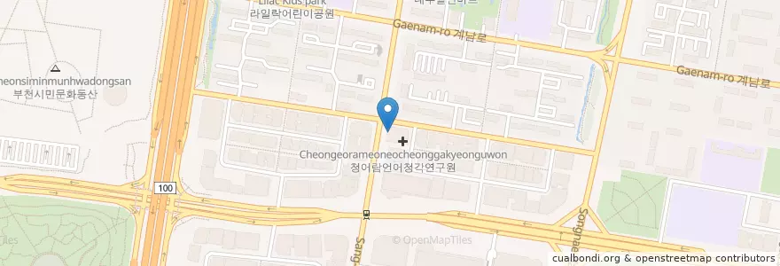 Mapa de ubicacion de 상동연세내과의원 en کره جنوبی, گیونگی-دو, 부천시.