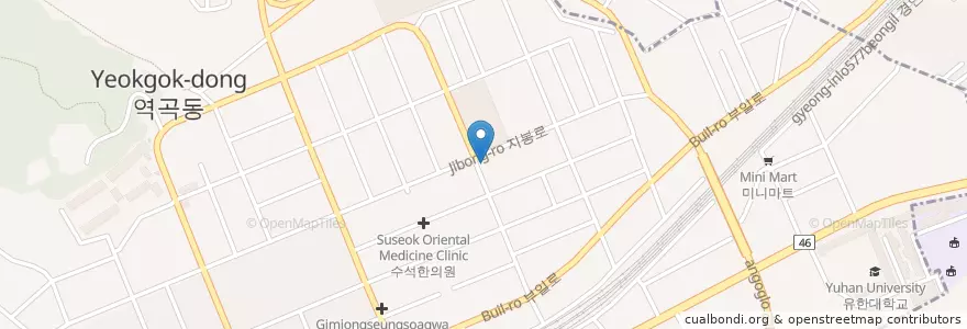 Mapa de ubicacion de 자연한의원 en 韩国/南韓, 京畿道, 富川市.