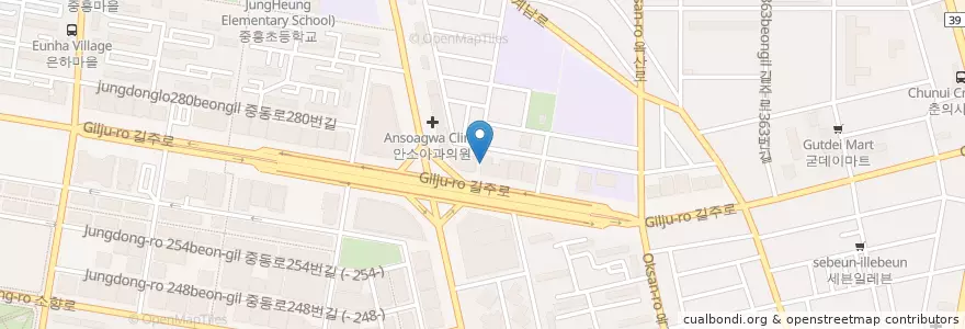 Mapa de ubicacion de 하이키즈 키성장센터 en Güney Kore, 경기도, 부천시.