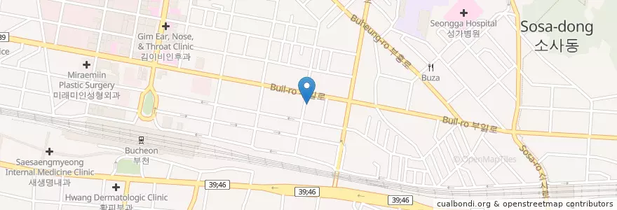 Mapa de ubicacion de 청청인재활병원 en Güney Kore, 경기도, 부천시.