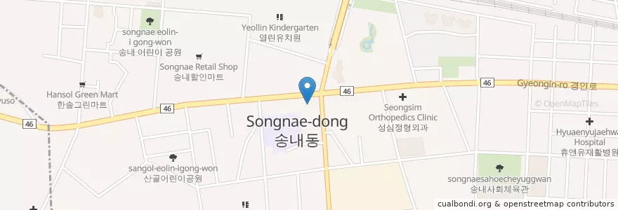 Mapa de ubicacion de 열린한의원 en 대한민국, 경기도, 부천시.