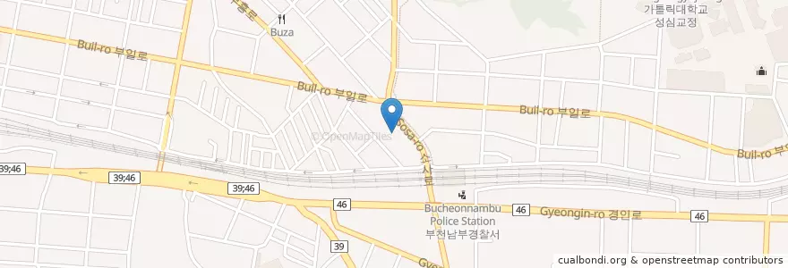 Mapa de ubicacion de 조선한의원 en Güney Kore, 경기도, 부천시.