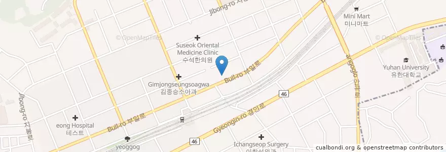 Mapa de ubicacion de 경희보명한의원 en South Korea, Gyeonggi-Do, Bucheon-Si.