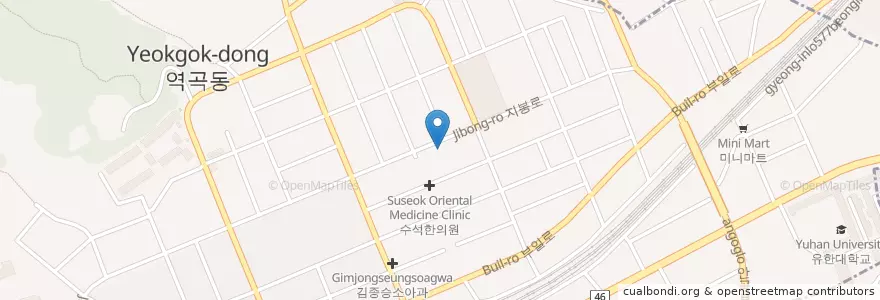Mapa de ubicacion de 다솜 동물병원 en Korea Selatan, Gyeonggi, 부천시.