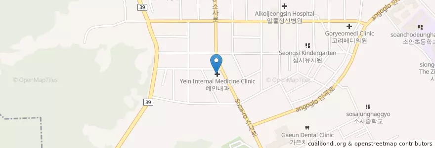 Mapa de ubicacion de 예인내과 en Corée Du Sud, Gyeonggi, 부천시.