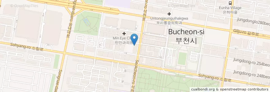 Mapa de ubicacion de 경희나래한의원 en Corée Du Sud, Gyeonggi, 부천시.