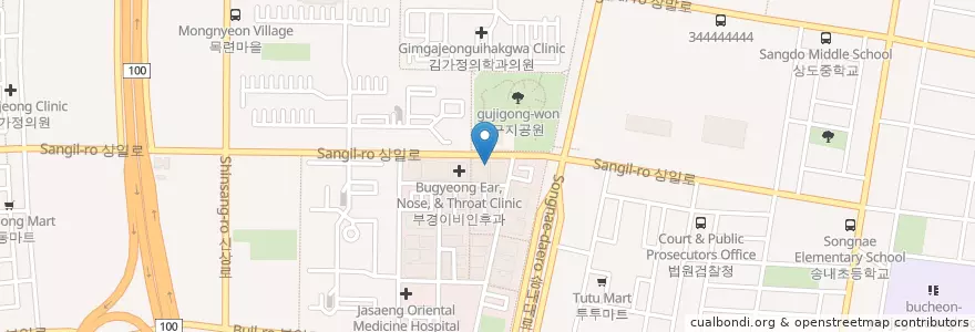 Mapa de ubicacion de 아름다운동물병원 en کره جنوبی, گیونگی-دو, 부천시.