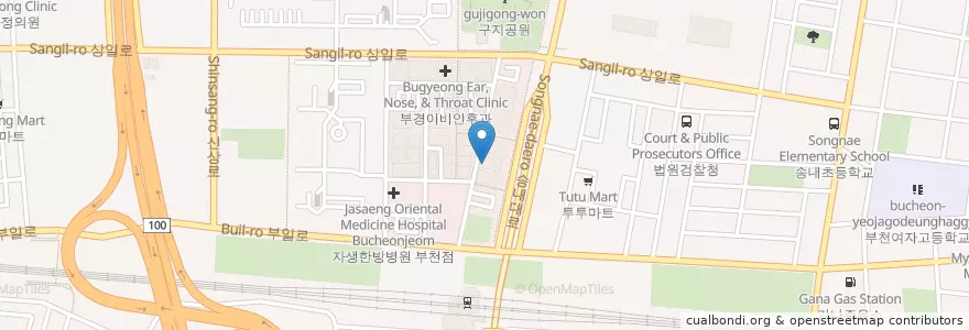 Mapa de ubicacion de 메디케어동물병원 en Güney Kore, 경기도, 부천시.