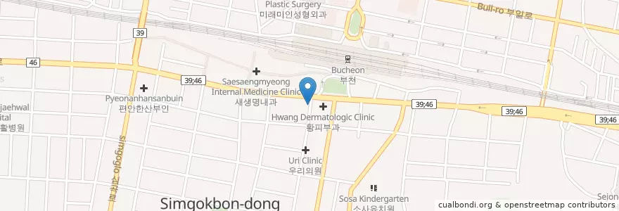 Mapa de ubicacion de 경희고려한의원 en Güney Kore, 경기도, 부천시.
