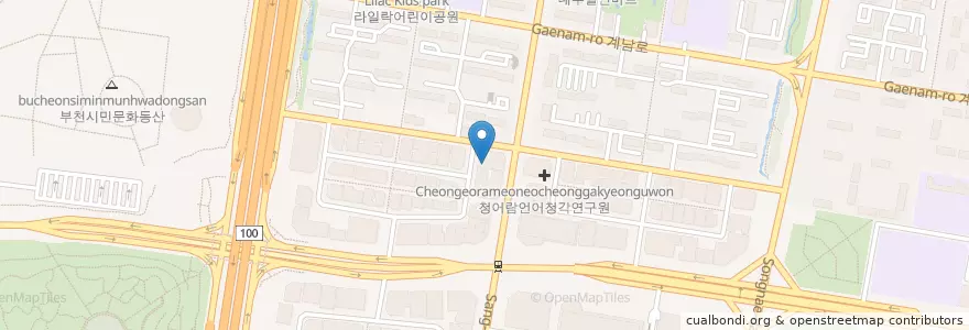Mapa de ubicacion de 에이치에스가이던스 en Zuid-Korea, Gyeonggi-Do, 부천시.
