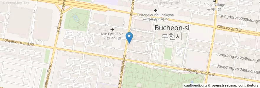 Mapa de ubicacion de 다나치과 en كوريا الجنوبية, 경기도, 부천시.