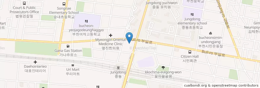 Mapa de ubicacion de 심직현치과의원 en Corea Del Sud, Gyeonggi, 부천시.