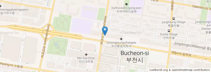 Mapa de ubicacion de 민치과의원 en Corea Del Sur, Gyeonggi, 부천시.