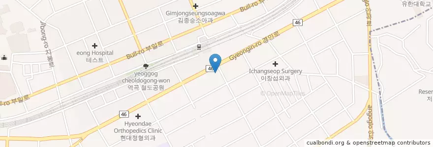 Mapa de ubicacion de Yujongu Dental Clinic en South Korea, Gyeonggi-Do, Bucheon-Si.