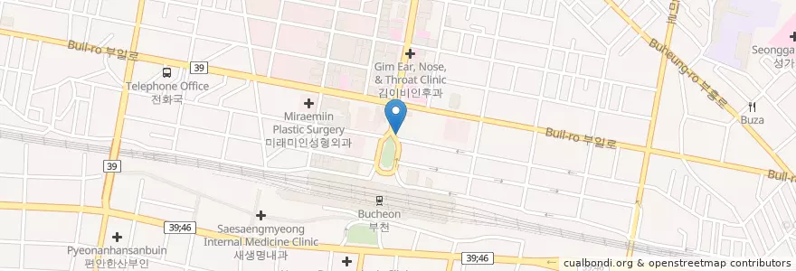 Mapa de ubicacion de Jeonhyeman Dental Clinic en South Korea, Gyeonggi-Do, Bucheon-Si.