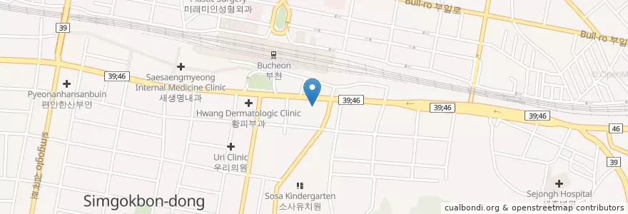 Mapa de ubicacion de 전진영치과의원 en 大韓民国, 京畿道, 富川市.