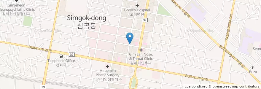 Mapa de ubicacion de 김현치과 en 대한민국, 경기도, 부천시.