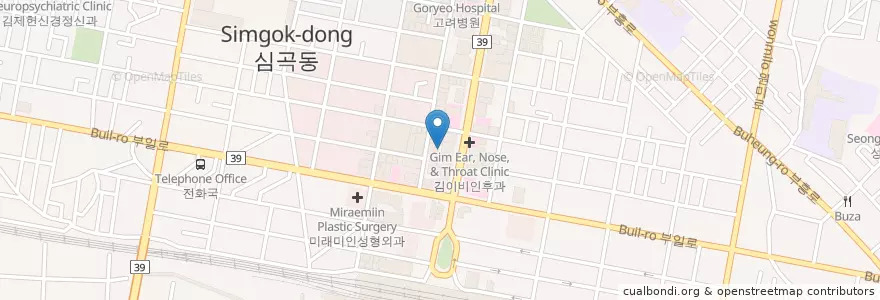 Mapa de ubicacion de 성모치과의원 en Korea Selatan, Gyeonggi, 부천시.