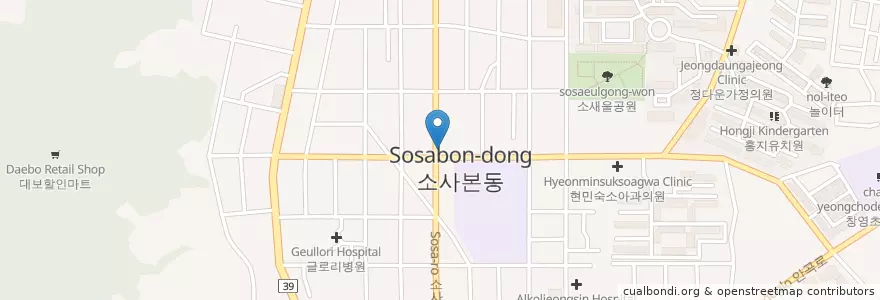 Mapa de ubicacion de Wonbubu Dental Clinic en South Korea, Gyeonggi-Do, Bucheon-Si.