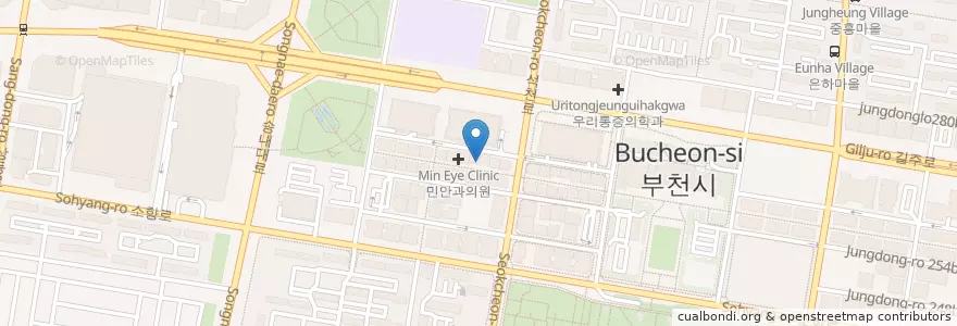Mapa de ubicacion de 조건제치과의원 en كوريا الجنوبية, 경기도, 부천시.