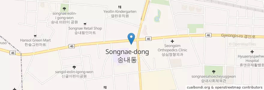 Mapa de ubicacion de 박동범치과의원 en كوريا الجنوبية, 경기도, 부천시.