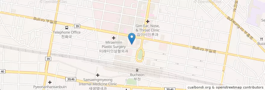Mapa de ubicacion de 서안치과의원 en Zuid-Korea, Gyeonggi-Do, 부천시.