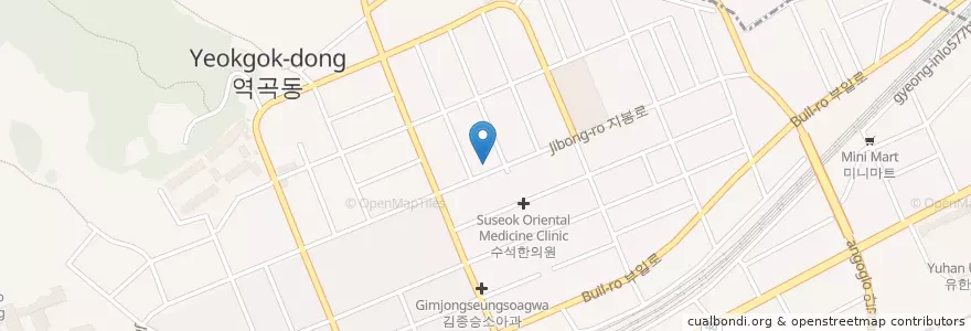 Mapa de ubicacion de 즐거운치과 en 대한민국, 경기도, 부천시.